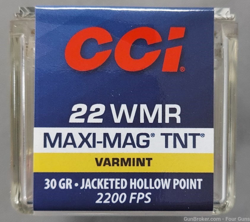 CCI Maxi Mag TNT 22WMR Jacked Hollow Point 2200fps  CCI 63-img-2