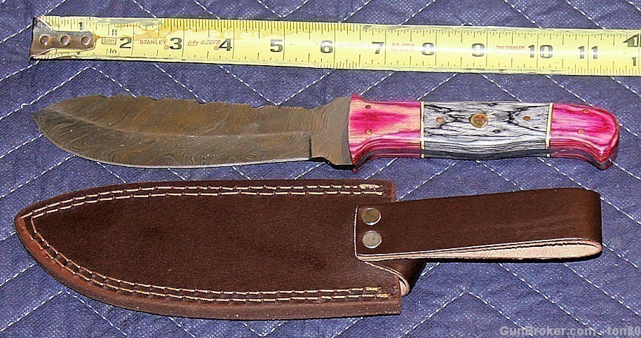 HAND MADE CUSTOM KNIFE DAMASCUS STEEL 12 INCH-img-1
