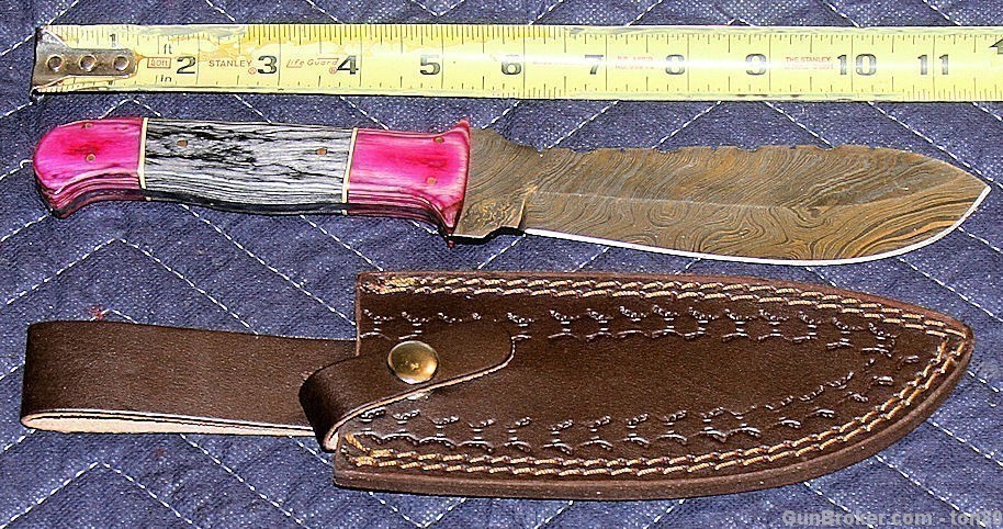 HAND MADE CUSTOM KNIFE DAMASCUS STEEL 12 INCH-img-0