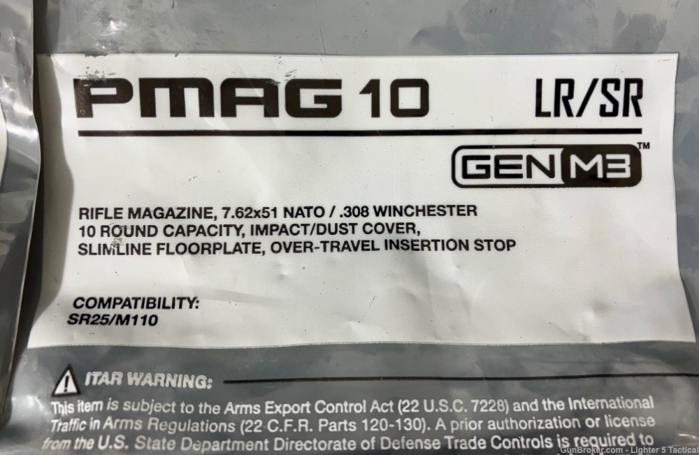 FOUR - Magpul LR308 / SR25 10-Round PMAGs, Gen M3, Factory NEW, Lot 1-img-1