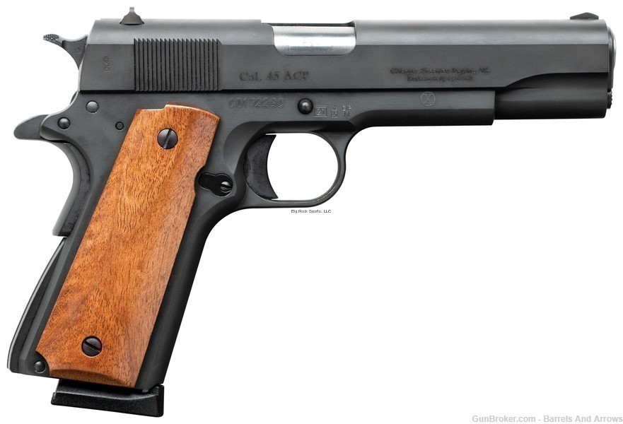 Charles Daly 440.132 1911 Semi-Auto Pistol, 45 ACP, 5" Bbl, Black, Walnut -img-0