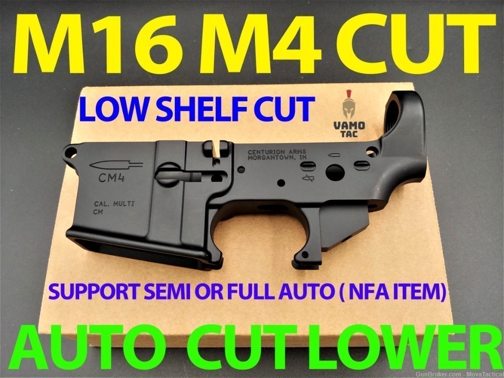 Centurion CM4 Forged M16 Lower Receiver Low Shelf Cut Ar15 M16 M4 Auto-img-0