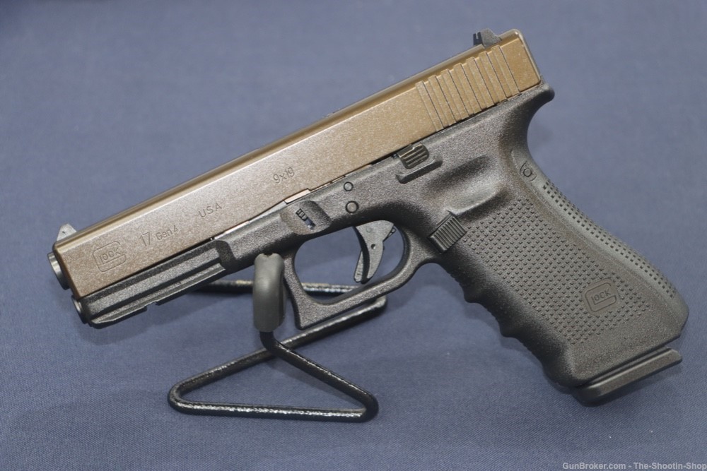 Glock Model G17 GEN4 Pistol TALO EXCLUSIVE Bronze PVD 2-Tone 9MM 17RD 17 G4-img-0