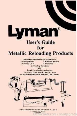 lyman users guide for metallic reloading  products -img-0