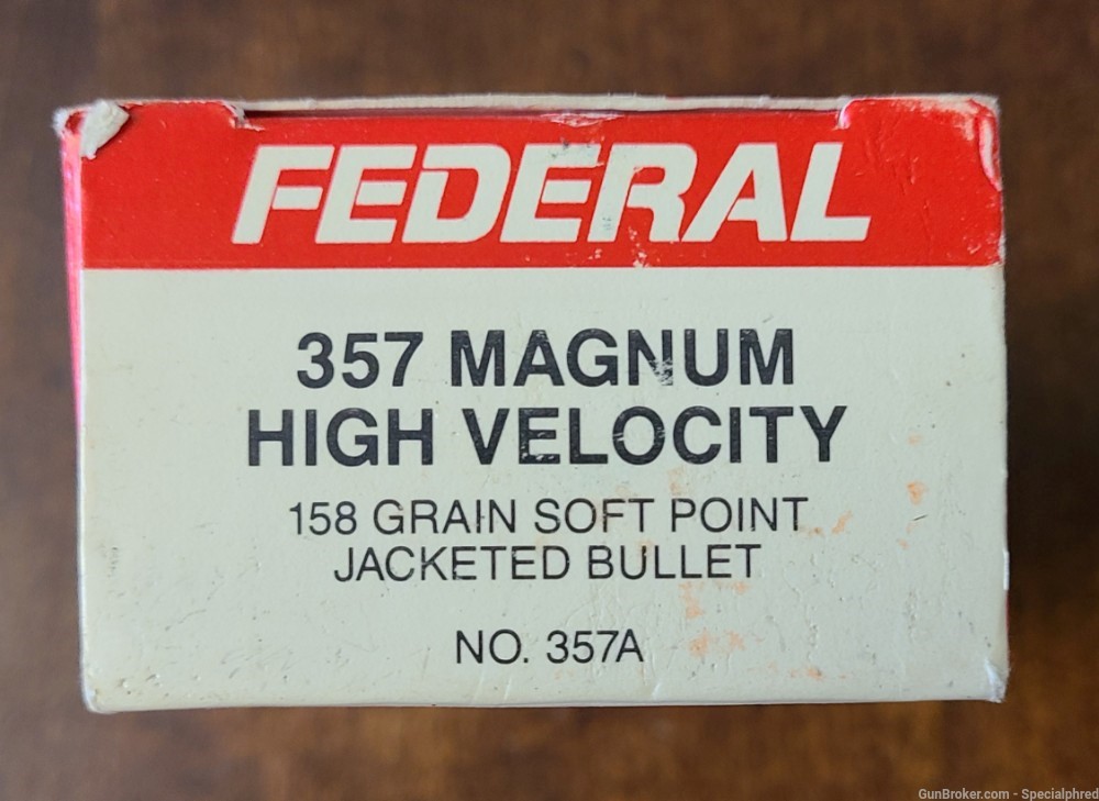 Federal Hi-Power .357 Magnum 158gr Soft Point Jacketed Bullet Nickel -img-2