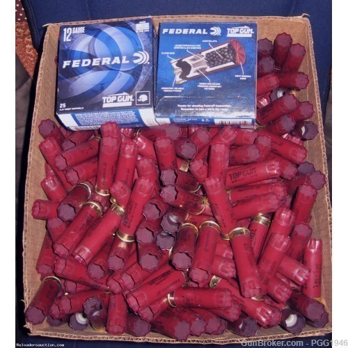 500+ ONCE FIRED FEDERAL TOP GUN ALL PLASTIC 12 GAGE SHOTSHELLS-img-0