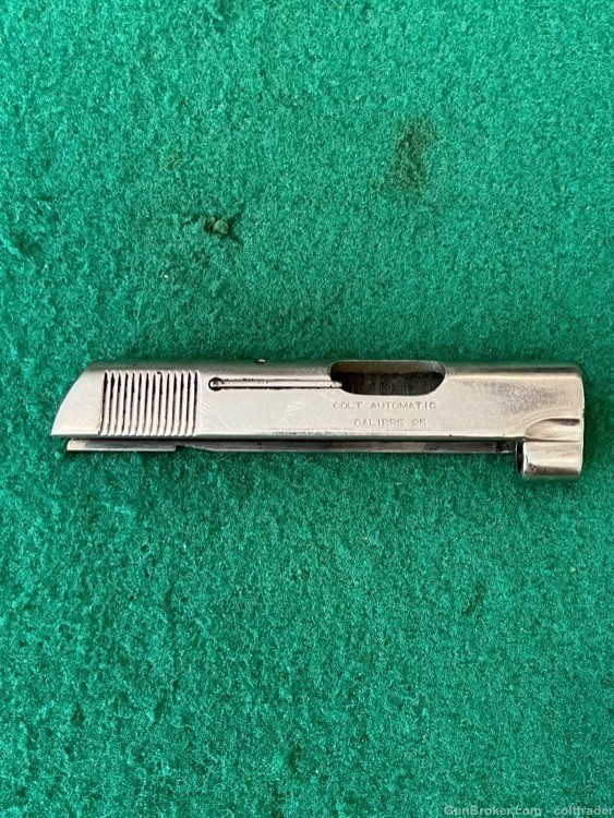 Colt Pocket 25 ACP Pistol Slide Nickel-img-0