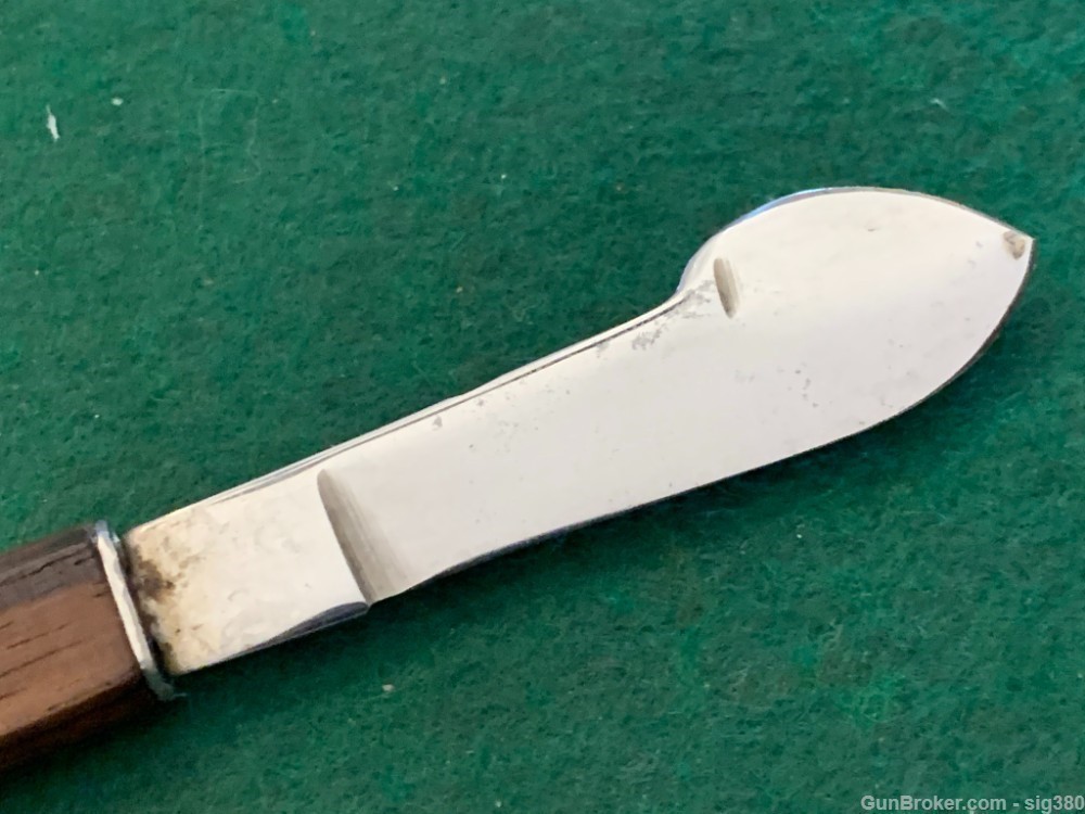 ANTIQUE UTICA CUTLERY WOOD SCALPEL FIXED BLADE KNIFE-img-3