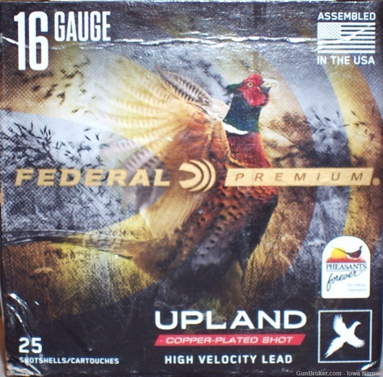 Federal Premium Upland 16-2¾” Gauge 1-1/8 Oz #6 Cu Plated Lead Shot PF163-6-img-4