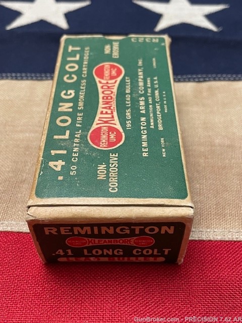 41 LONG COLT, 195 gr., 50 ROUND VINTAGE REMINGTON "DOGBONE" BOX!-img-6
