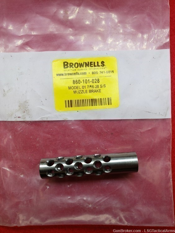Shrewd Precision Muzzle Brake, 7/16-28 Thrds, Stnless Steel - SHIPS FREE!-img-0
