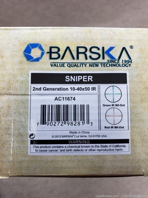 Barska 2nd Gen Sniper 10-40x 50mm Rifle Scope -  SHIPS FREE!-img-7
