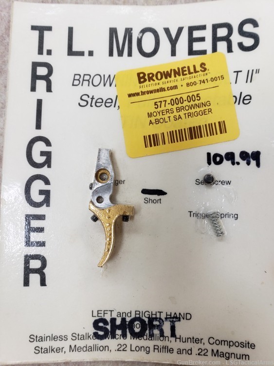 T.L. Moyers Adjustable Trigger for A & ABOLT II (SHORT) - SHIPS FREE!-img-0