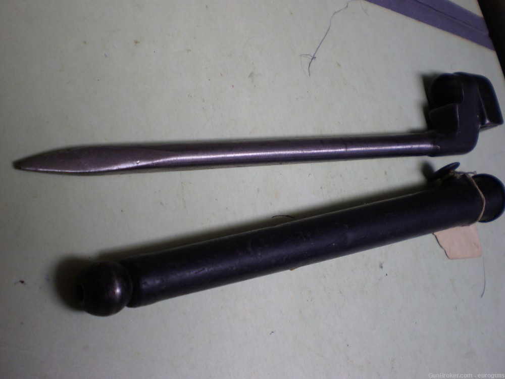 BRITISH ENFIELD #4, SPIKE BAYONET WITH SCABBORD-img-1