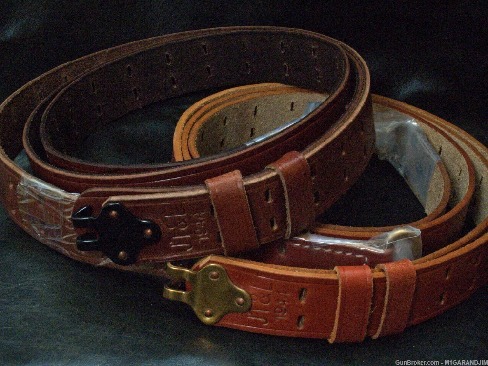 M 1907 highest quality drum-dyed leather slings NEW MODELS, TOO! Replica.-img-45
