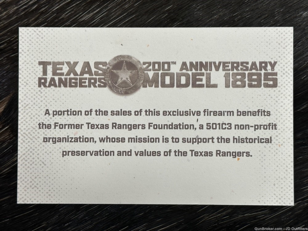 NEW WINCHESTER 1895 30-06 ENGRAVED TEXAS RANGERS 200TH ANNIVERSARY RIFLE-img-23