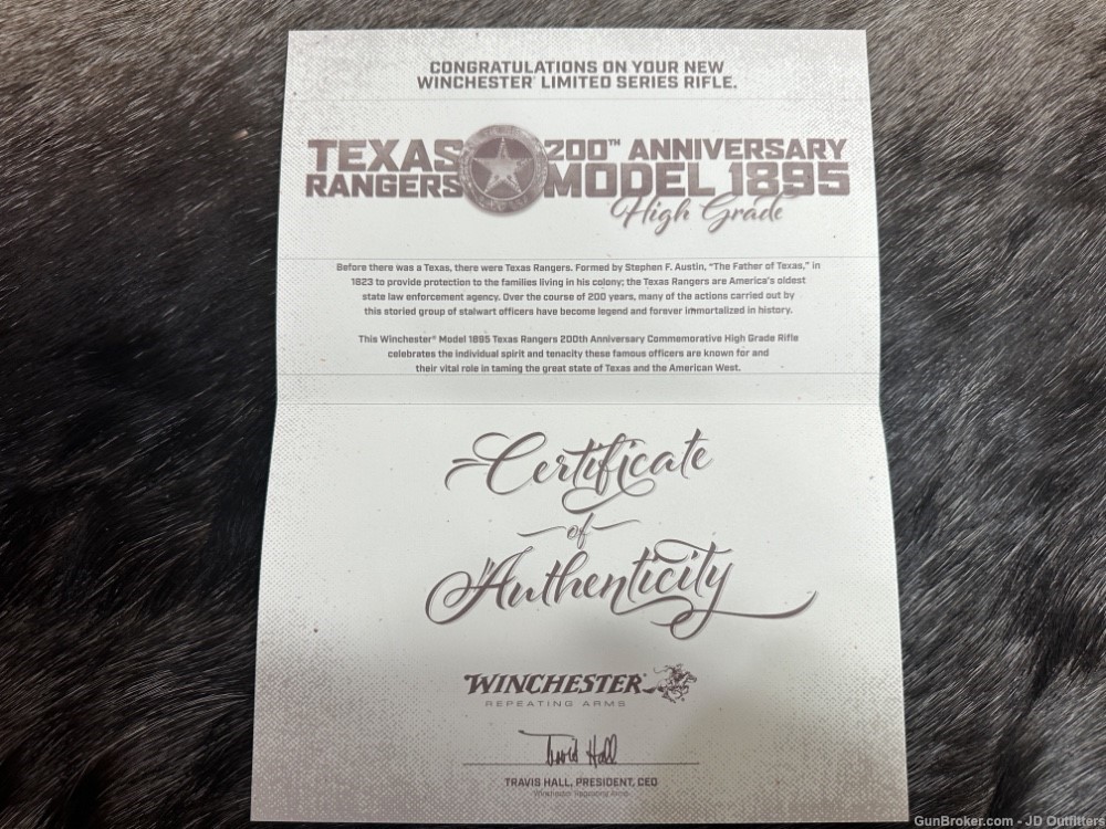 NEW WINCHESTER 1895 30-06 ENGRAVED TEXAS RANGERS 200TH ANNIVERSARY RIFLE-img-22