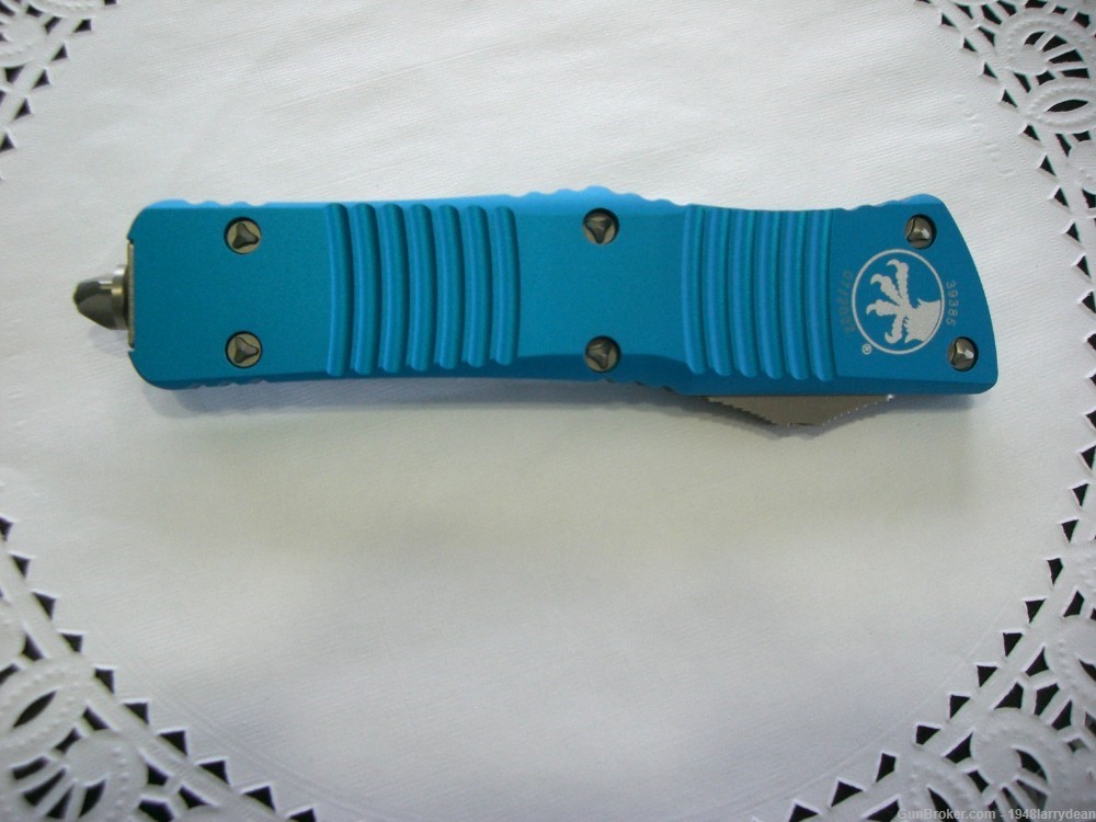 Microtech Combat Troodon D/E Turquoise Satin Standard 142-4 TQ-img-1