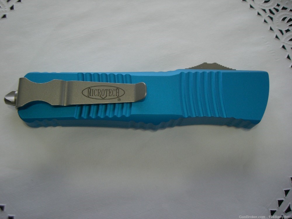 Microtech Combat Troodon D/E Turquoise Satin Standard 142-4 TQ-img-2