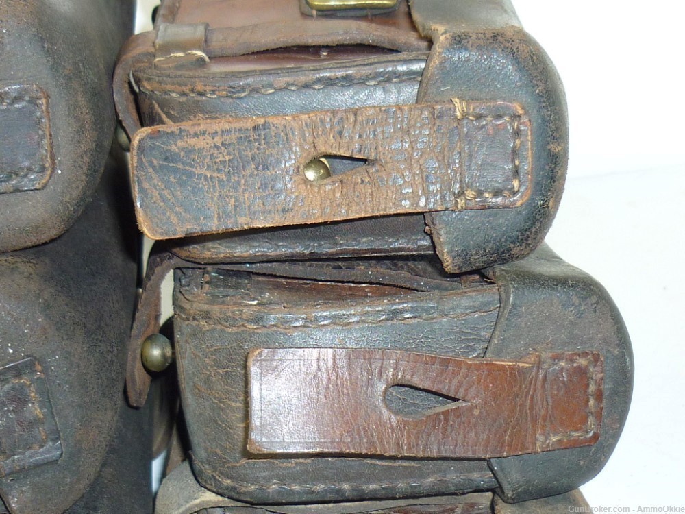 1ct - CARTRIDGE BOX - Gewehr 1871/84 Mauser leather Case Pouch German 11mm-img-44