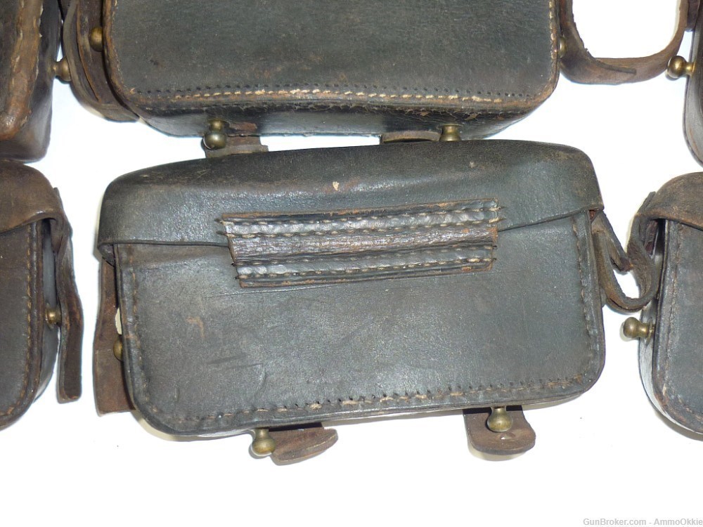 1ct - CARTRIDGE BOX - Gewehr 1871/84 Mauser leather Case Pouch German 11mm-img-13