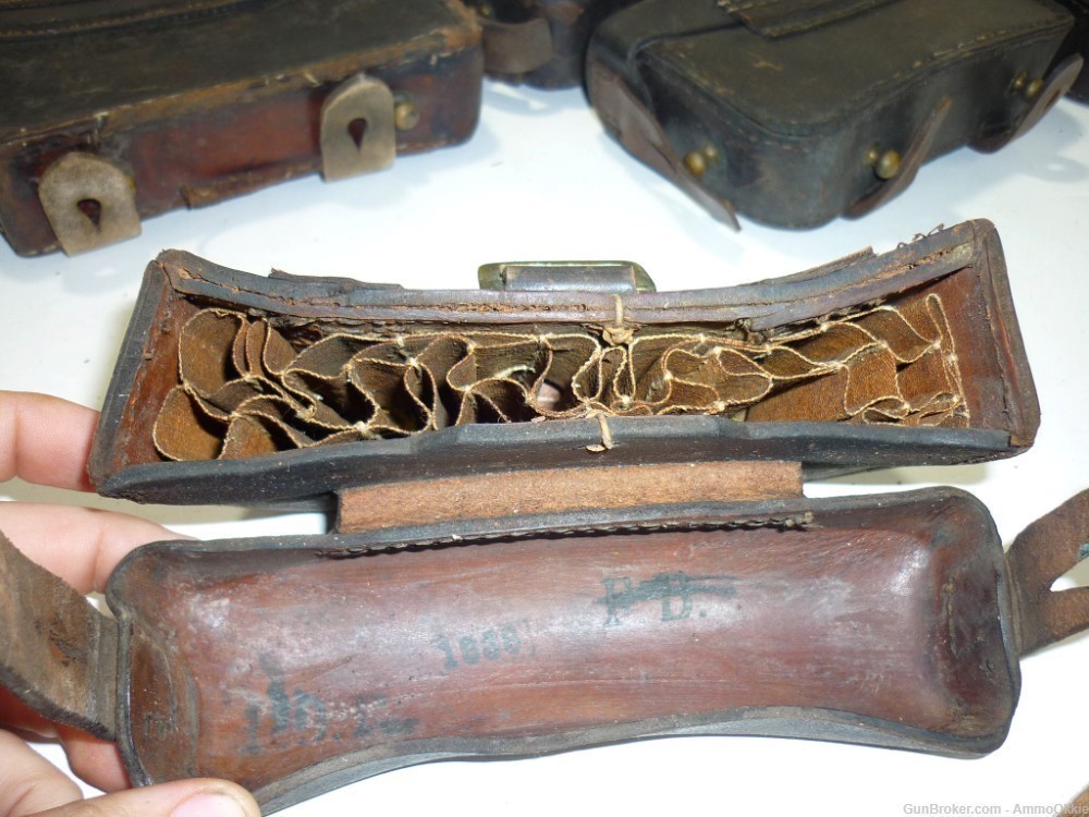1ct - CARTRIDGE BOX - Gewehr 1871/84 Mauser leather Case Pouch German 11mm-img-22