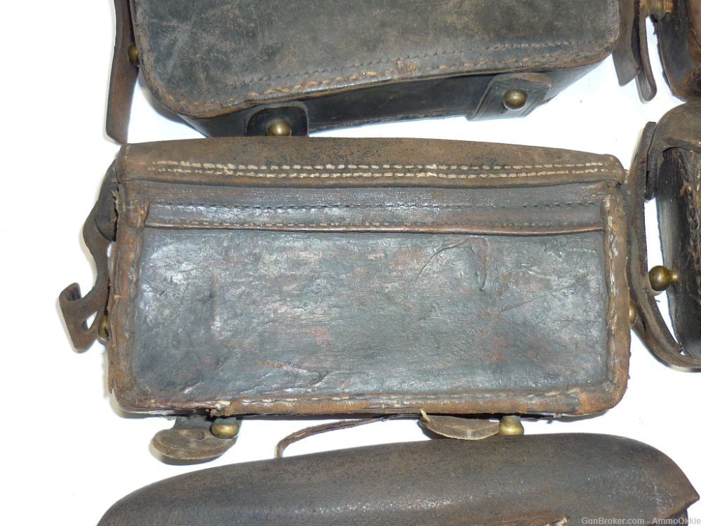 1ct - CARTRIDGE BOX - Gewehr 1871/84 Mauser leather Case Pouch German 11mm-img-17