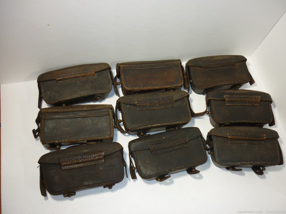 1ct - CARTRIDGE BOX - Gewehr 1871/84 Mauser leather Case Pouch German 11mm-img-11