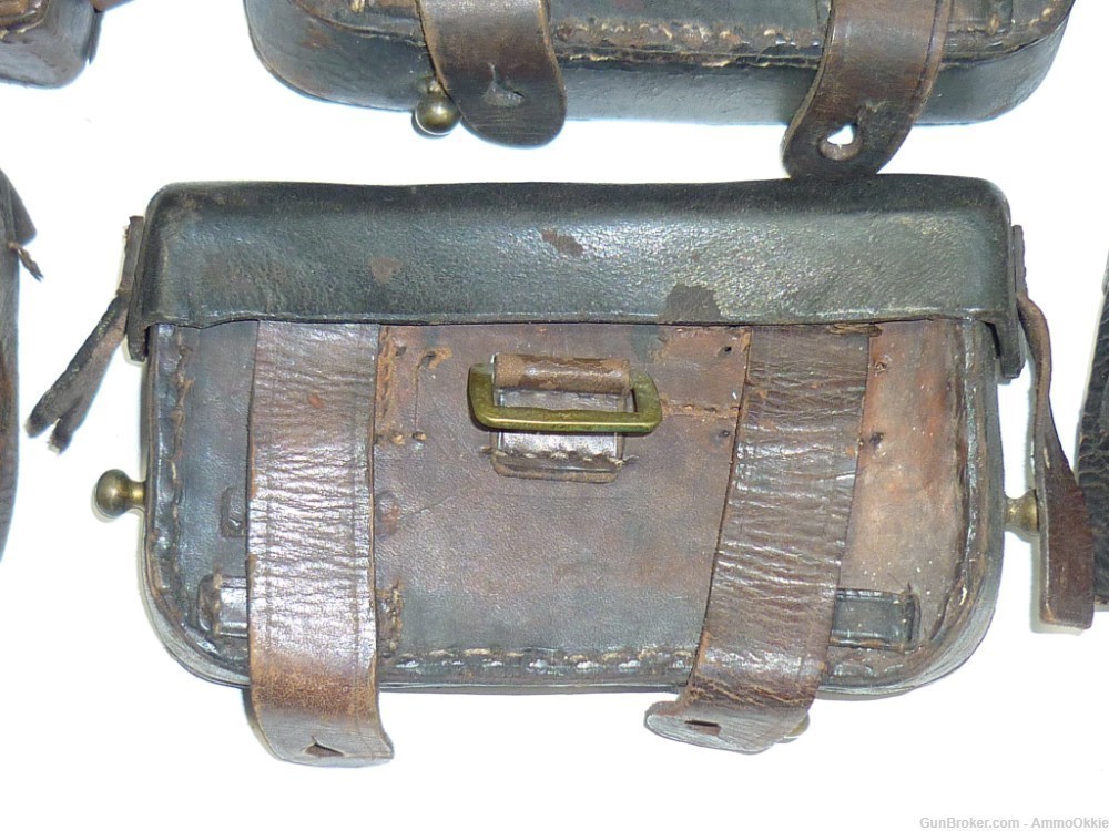 1ct - CARTRIDGE BOX - Gewehr 1871/84 Mauser leather Case Pouch German 11mm-img-3