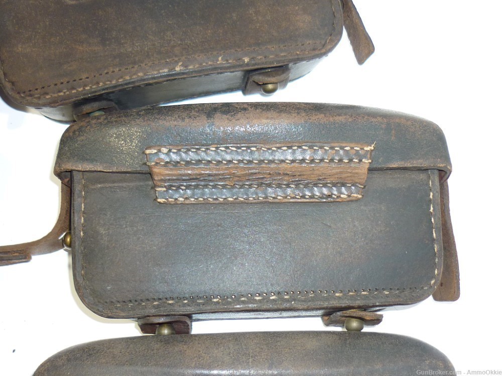 1ct - CARTRIDGE BOX - Gewehr 1871/84 Mauser leather Case Pouch German 11mm-img-15