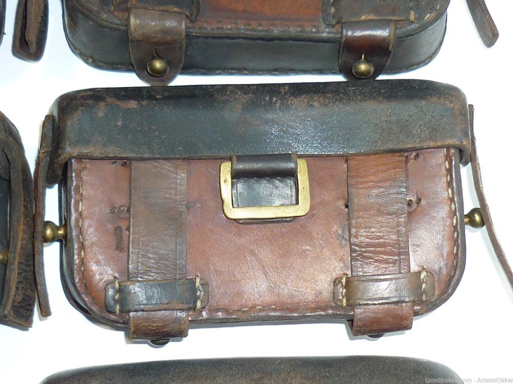 1ct - CARTRIDGE BOX - Gewehr 1871/84 Mauser leather Case Pouch German 11mm-img-7