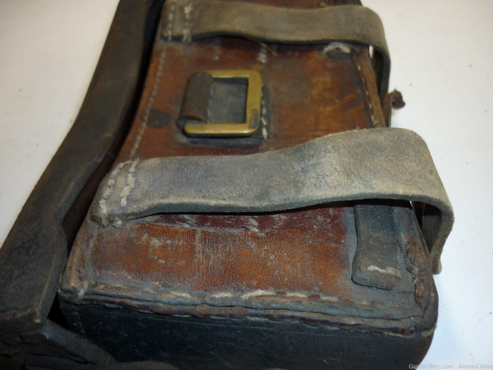 1ct - CARTRIDGE BOX - Gewehr 1871/84 Mauser leather Case Pouch German 11mm-img-30