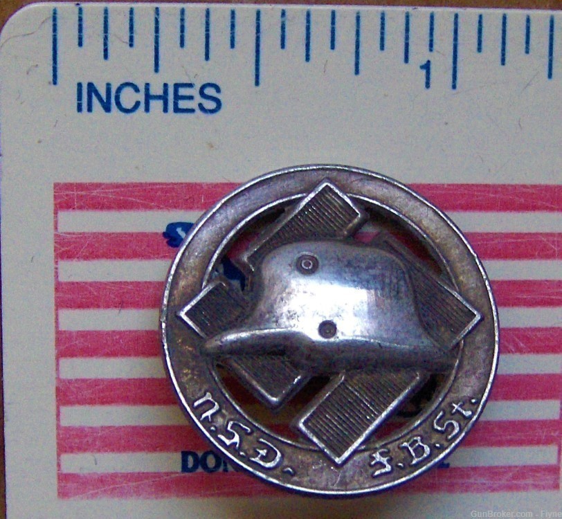  German Military Pin with swastika WWII. Third Reich era. REPRODUCTION. -img-0