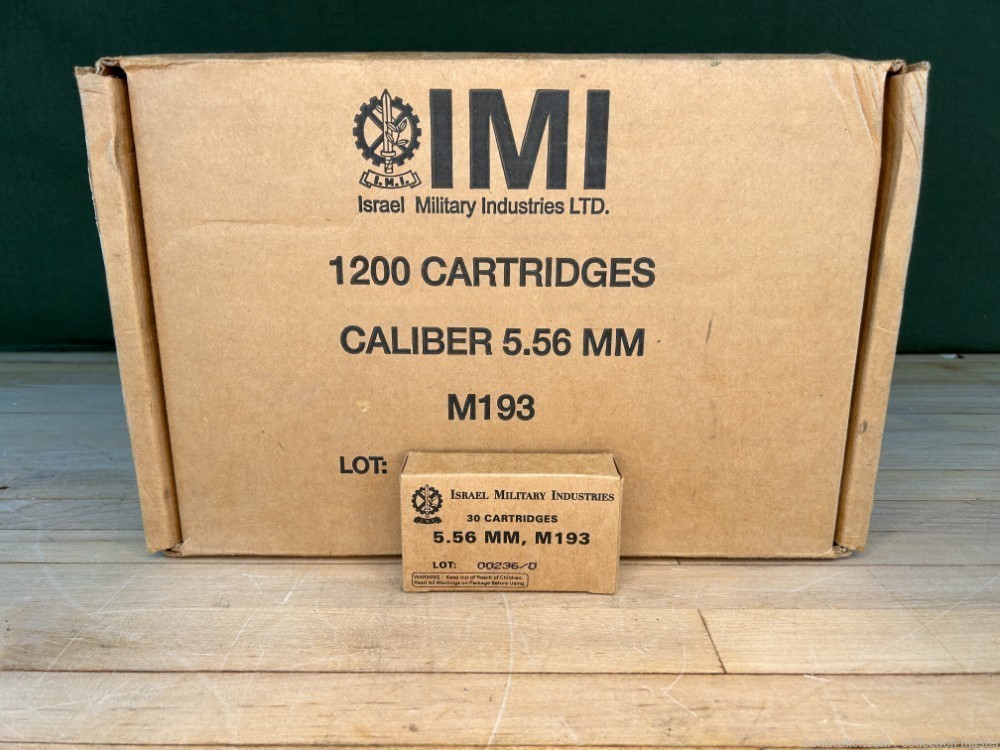 Israel Military Industries 5.56 M193 Rifle Ammo One Case 1200 Round NOS IMI-img-0