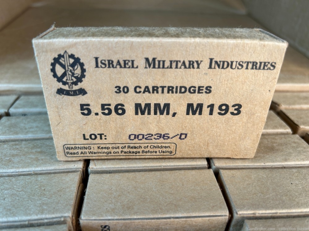 Israel Military Industries 5.56 M193 Rifle Ammo One Case 1200 Round NOS IMI-img-2