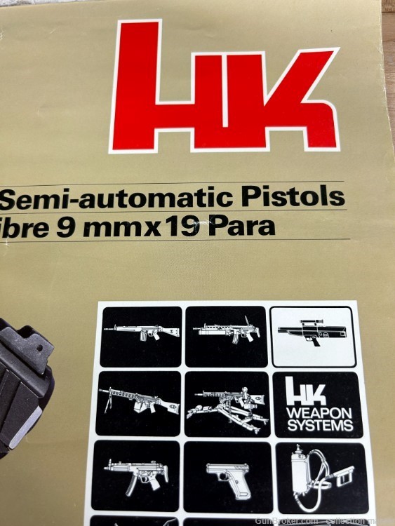 H&K P7 Squeeze Cocker Pistol Sales Poster 9x19 9MM Heckler & Koch Original -img-7