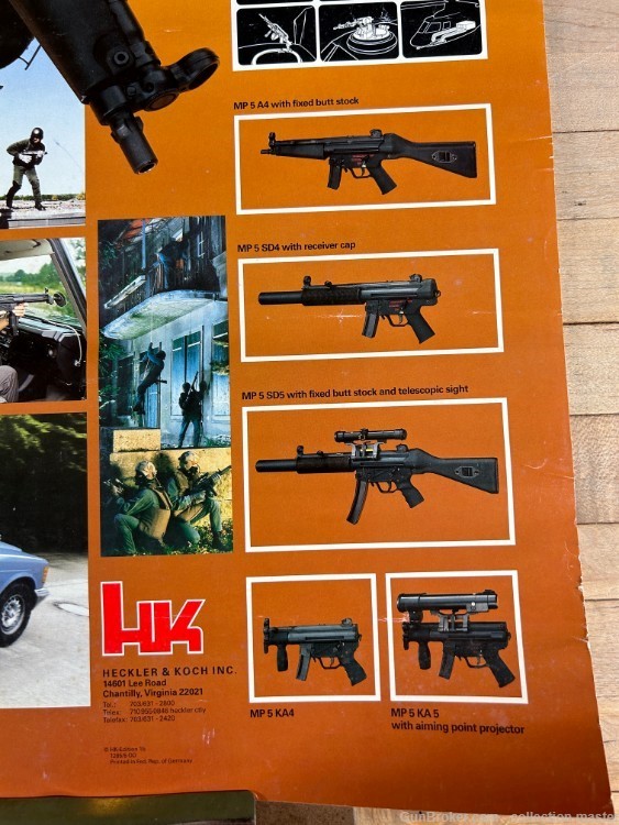 H&K MP5 Submachine Gun Pistol Sales Poster 9x19 9MM Heckler & Koch Original-img-3