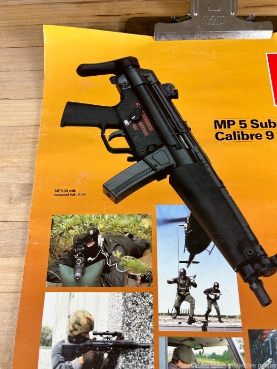 H&K MP5 Submachine Gun Pistol Sales Poster 9x19 9MM Heckler & Koch Original-img-1