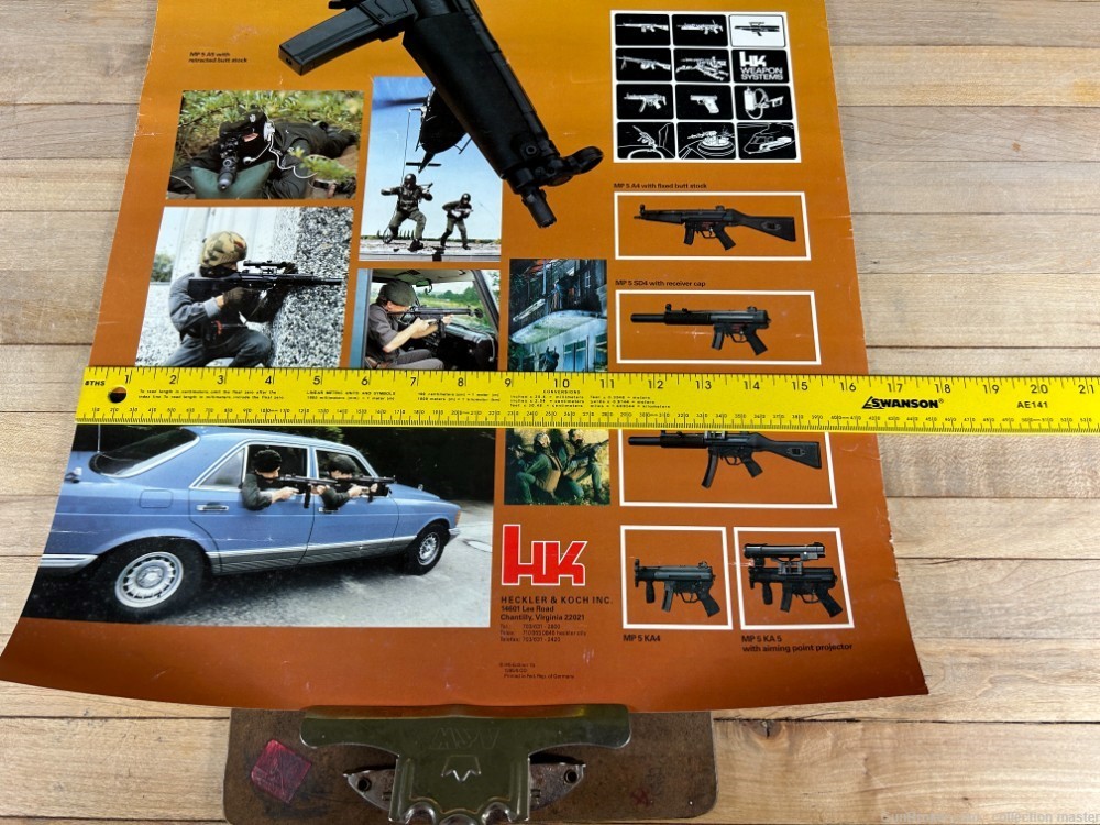 H&K MP5 Submachine Gun Pistol Sales Poster 9x19 9MM Heckler & Koch Original-img-7