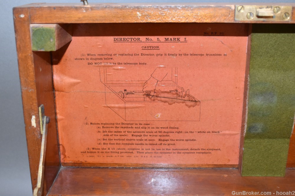 Scarce WW1 Era British No5 MKI Artillery Director Sight Transit Case-img-8