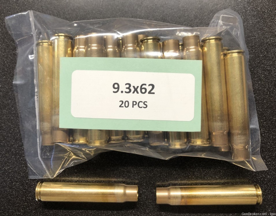 9.3x62 Mauser Brass Boxer Casings (20)-img-0