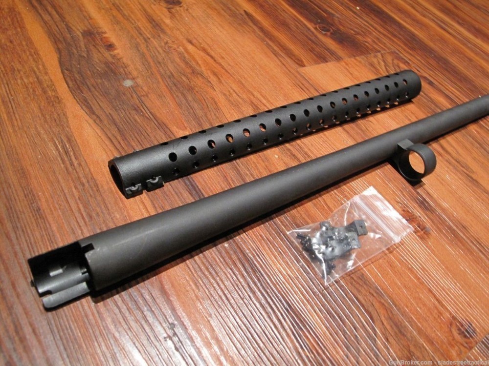 Black Heat shield + HOME DEFENSE Barrel Fits Remington 870 18.5" 18 INCH-img-0