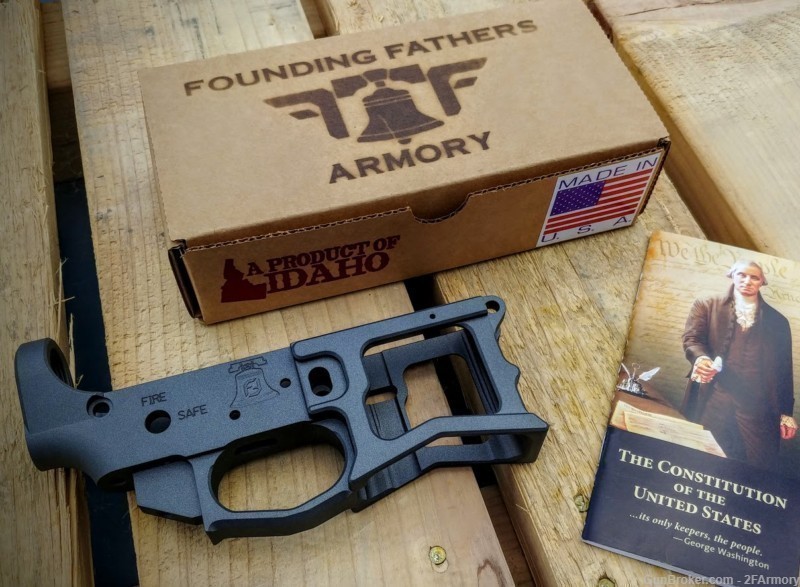 Founding Fathers Armory Lower Receiver - Magview, Black Anodized-img-0