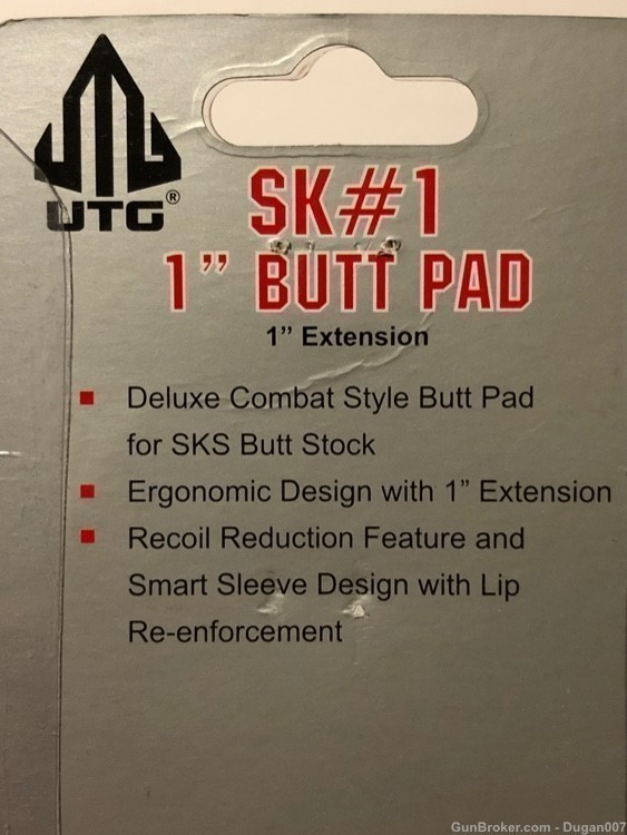 SKS Deluxe Combat Style 1” Buttpad Extension- Leapers UTG -img-3