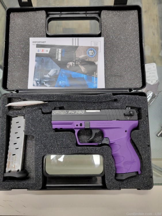 WALTHER PK380 .380 ACP 3.66" Bbl. PUR/BLK-img-0