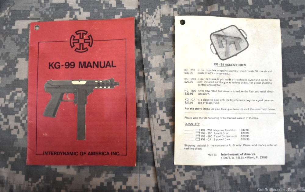 Interdynamic KG-99 in 9mm made 1982-4 w/accessories-img-20