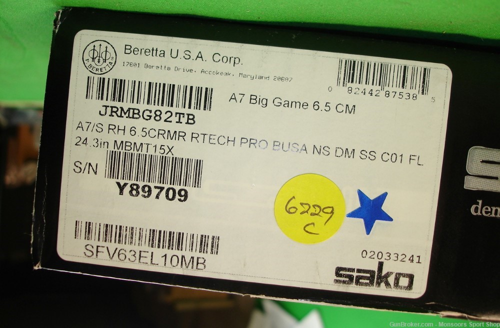 Sako Beretta A7 Big Game 6.5 Crdmr - # JRMBG82TB - New-img-9