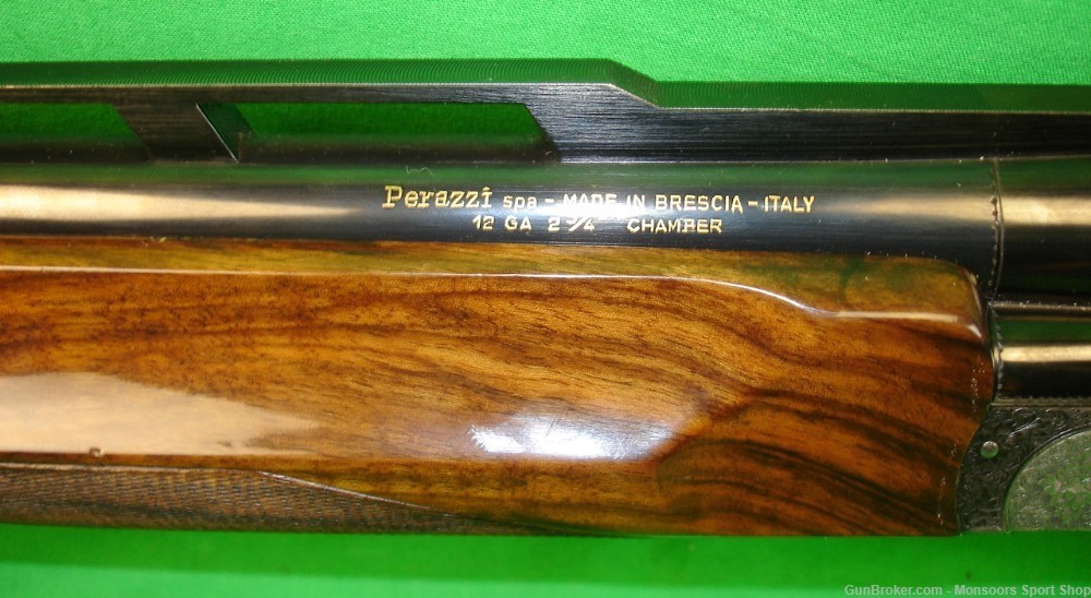 Perazzi TM1 SCO Gold 12ga / 34" Bbl - Engraved by Pasotti - 95%-img-10
