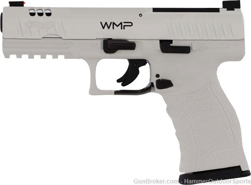  WALTHER WMP OR .22WMR 4.5" 15-SHOT ARTIC WHITE POLYMER -Free Ammo-img-1