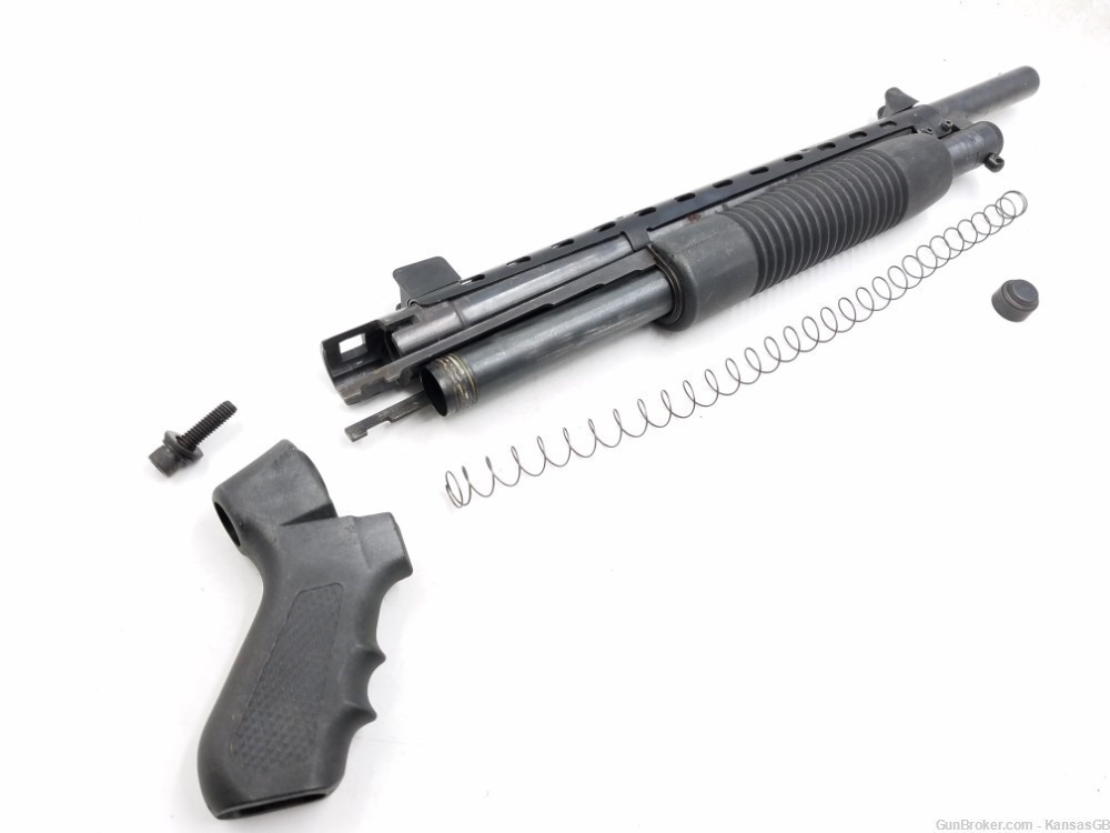 Mossberg 500A 12ga Shotgun Parts: 18.5" Barrel, Pistol Grip, Forend & Mag -img-0